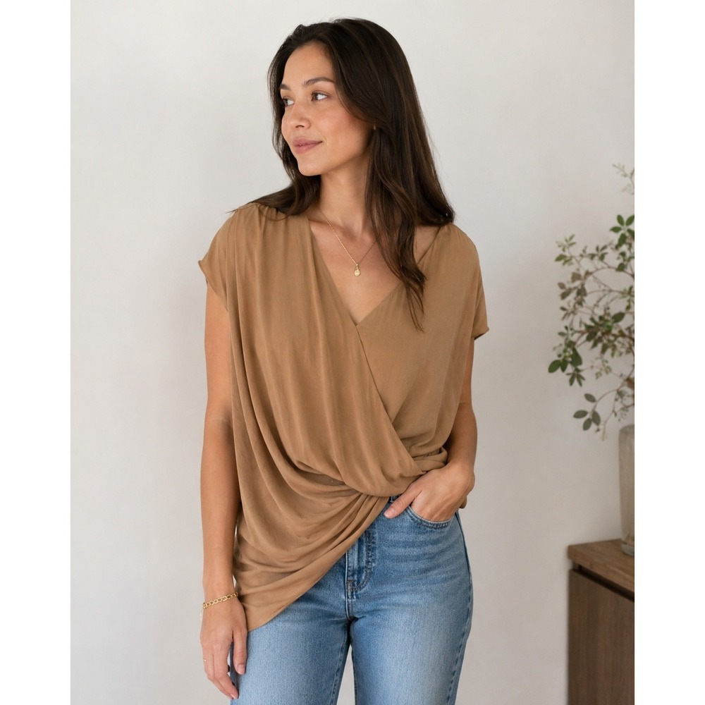 Helmut Lang Draped Wrap Top